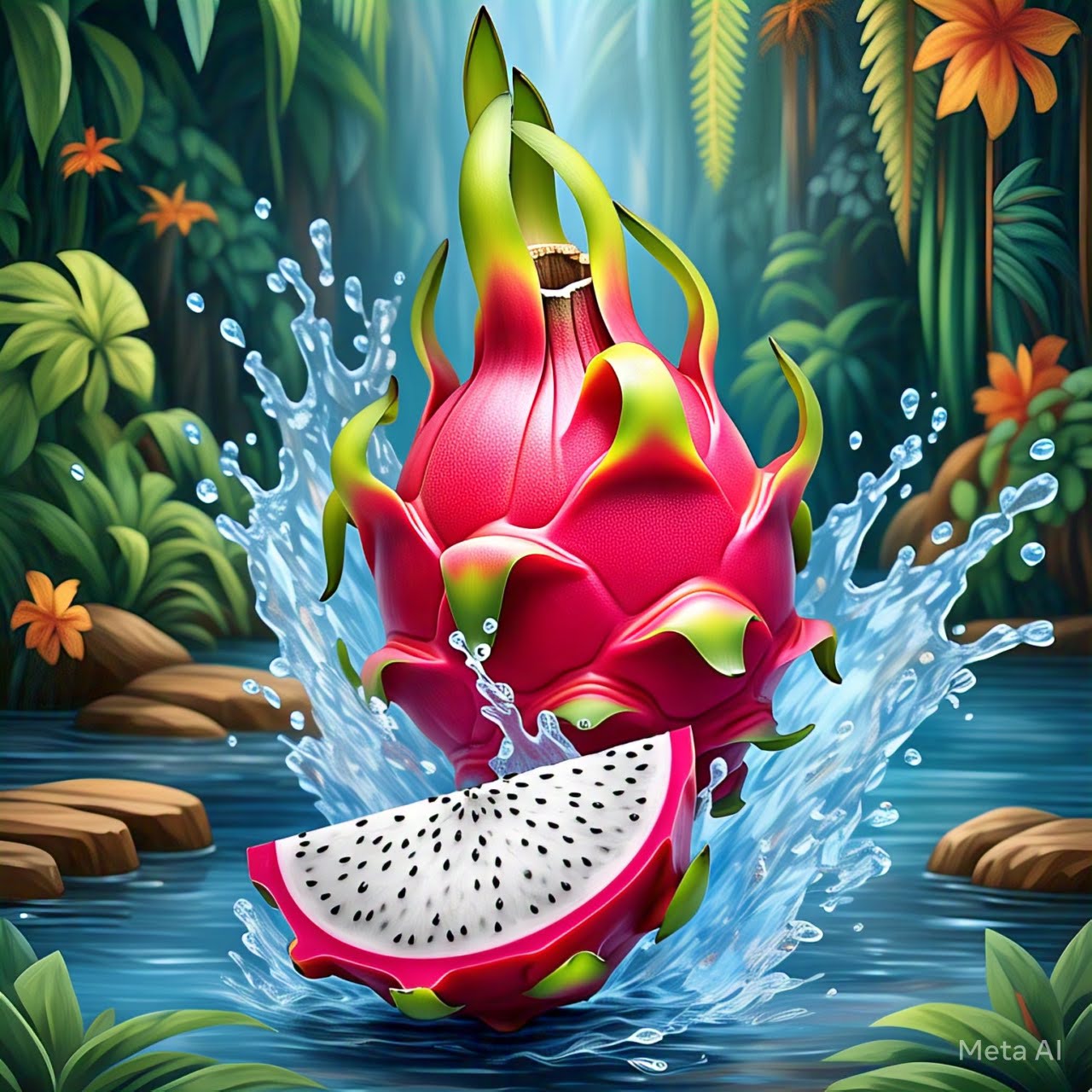 Fresh red and white flesh Vietnamese Dragon Fruit